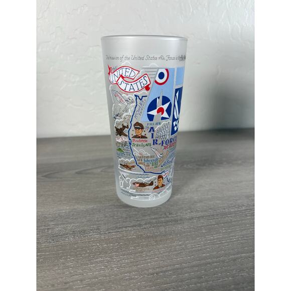 Catstudio Frosted Drinking Glass U.S. Air Force 2019 Map Design Frosted Tumbler - Picture 1 of 5